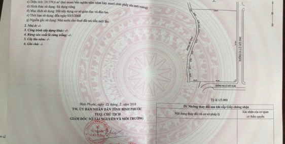 Cho thuê quỹ đất trường học 1,5 tr/m2/48 năm