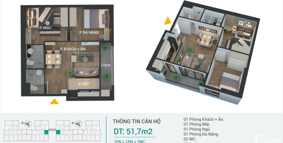 CĂN HỘ PHƯƠNG ĐÔNG GREEN PARK GIÁ CHỈ TỪ 1,3 TỶ CĂN 2 PN