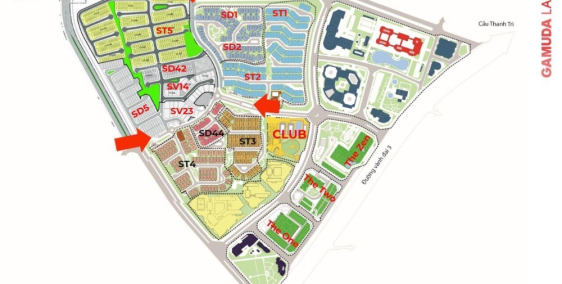 Bán liền kề ST5 căn tiêu chuẩn 90m2, hướng Đông Nam, KĐT Gamuda Gardens, 9.3 tỷ