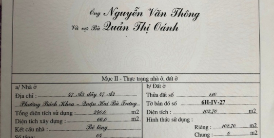 Bán nhà chính chủ 107m2 tại Tạ Quang Bửu 4 Tầng giá 11.5 tỷ