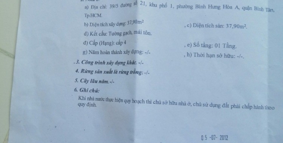 Kẹt tiền ,cần bán gấp nhà 40 m2.