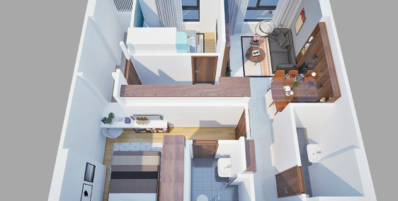 Chỉ 18 suất nội bộ bcons garden tầng 10,24,27 2pn-2wc 57m2