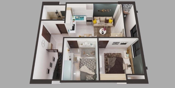 Bán căn shophouse 1 tầng trệt, 1 tầng lửng chung cư Hacom Galacity