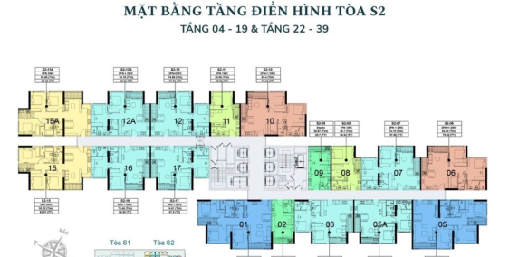 Căn hộ 05A Tầng 6 tòa S2 Sky Oasis Ecopark, ban công đông nam view biệt thự đảo