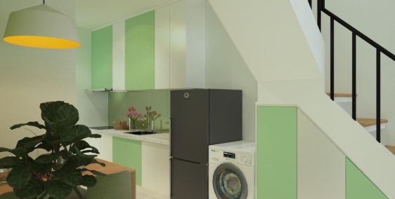 Nhà thiết kế 1 trệt 1 lầu 60m2 500 triệu Tân Thạnh Đông Củ Chi nhà mới xây.