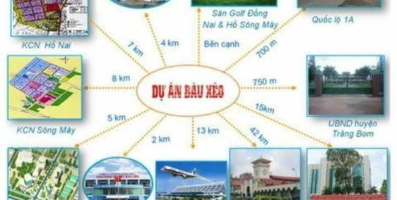 Khu đô thị Bàu Xéo sỡ hữu 2 Mặt tiền đường QL1A và Xã Đồi 61, Giá 13tr/m2