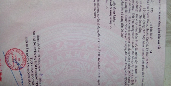 Cần tiền bán gấp nền ở Củ Chi, Thành phố Hồ Chí Minh