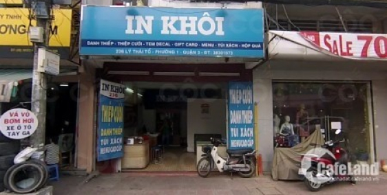 CHO THUÊ MẶT BẰNG LÝ THÁI TỔ, Q.3