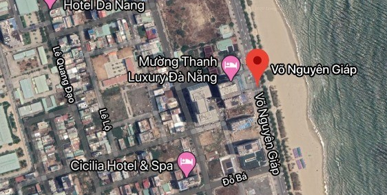 Cho thuê 1150 m2 đất VIP MT đường biển Võ Nguyên Giáp rẻ hơn 1/2 giá TT,có GPXD