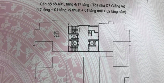chính chủ bán căn chung cư C7 Giảng Võ phố Trần Huy Liệu/ Ba Đình/ HN