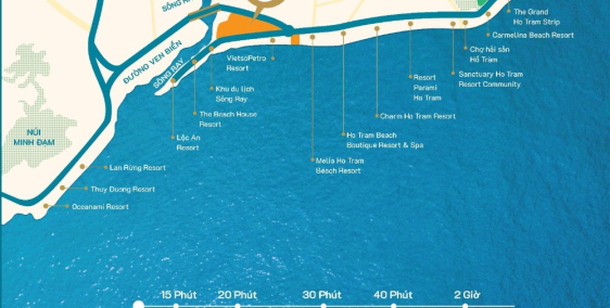 Bán căn hộ biển Hồ Tràm Complex 52m² có 2 phòng nghỉ dưỡng.
