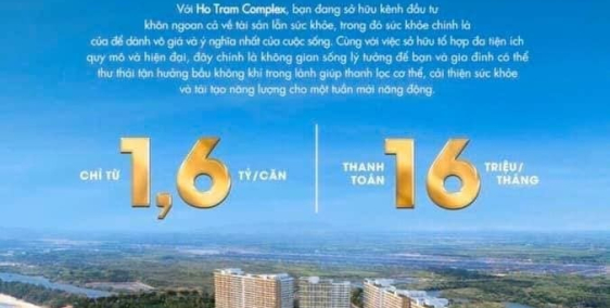 CĂN HỘ BIỂN HỒ TRÀM COMPLEX – SỔ HỒNG SỞ HỮU VĨNH VIỄN LIÊN HỆ ĐẶT CHỖ NGAY.