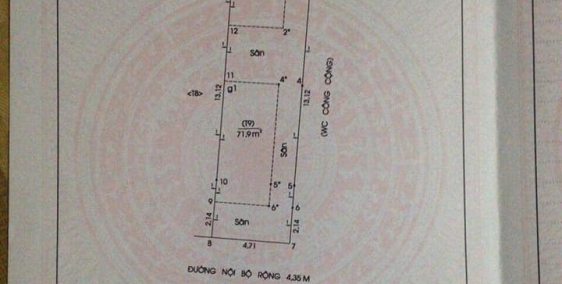 BÁN NHÀ TÂY SƠN, DIỆN TÍCH 72M2, MẶT TIỀN 5M, NGÕ Ô TÔ ĐI QUA, GIÁ 7,2 TỶ