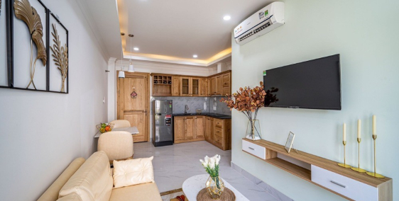 Cho thuê căn hộ dịch vụ full nội thất ngay cầu Ông Lãnh giảm 3tr