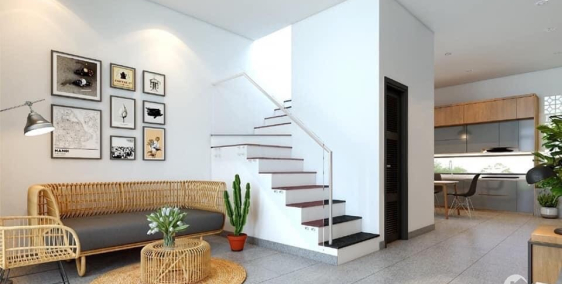 Duy nhất 2 căn nhà phố liền kề 1 trệt 1 lầu ngay chợ Đức Hòa 580tr,diện tích 60M