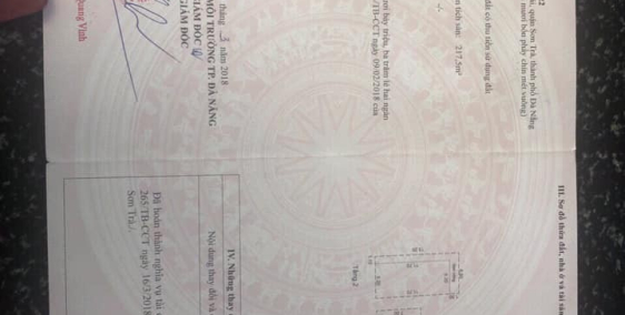 Nhà 3 tầng,đối diện Chợ Mân Thái, Q, Sơn Trà cách Biển 200m,