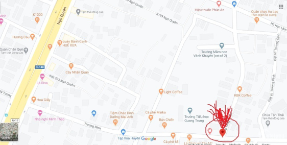 Bán nhà mặt tiền đường trương định sơn trà