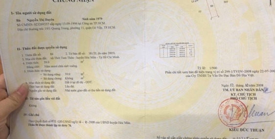 Cần bán gấp đất hocmon sổ hồng riêng