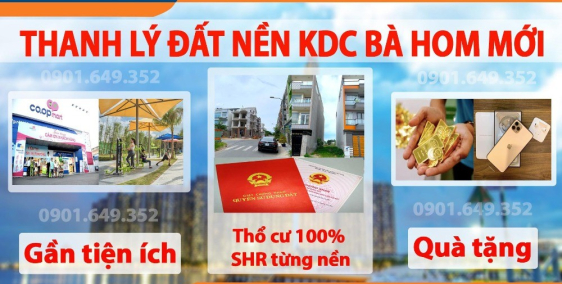 HƯỞNG ỨNG THÁNG KÍCH CẦU QUỐC GIA HỖ TRỢ THANH LÝ KDC BÌNH TÂN, SHR, HT VAY 70%