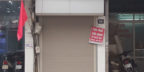 Chính chủ cho thuê cửa hàng 98 Bạch Mai- Quận Hai Bà Trưng - DT 15m2