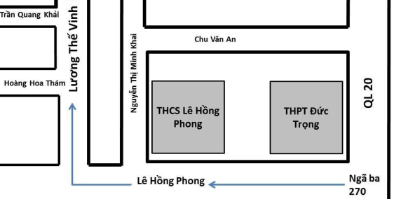 cần bán gấp nhà cấp 4 đường Lương Thế Vinh ( Lô 90 ), Liên Nghĩa, Đức Trọng, LĐ