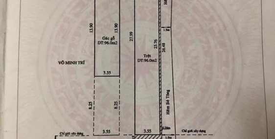 Bán gấp nhà mặt tiền Cách Mạng Tháng 8 Phú Cường TDM. DT 96m2.