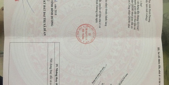 Bán đất 2 mặt tiền đường Tân Hòa, Đông Hòa, TP Dĩ An, Bình Dương