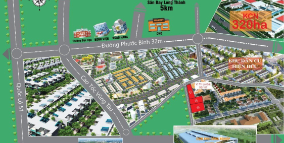 Bán 3 lô đất thổ cư tận 2 mặt tiền tại Phước Bình. Đầu tư trên cả tuyệt vời!