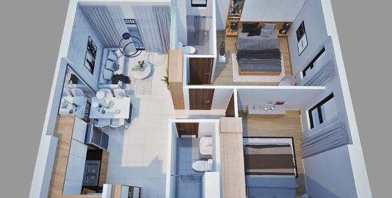 Bán căn hộ Bcons Garden căn 2PN 1WC 43m2 giá 1ty1 chênh thấp LH; 0909747071