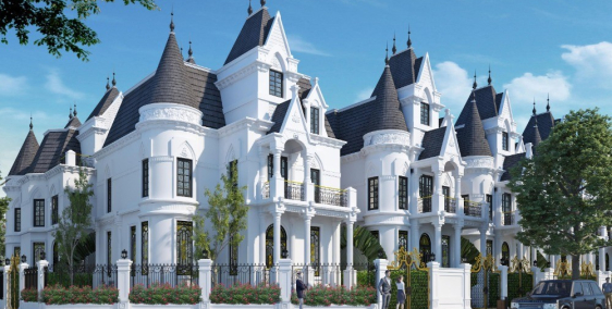 biệt thự lâu đài mặt đường Nguyễn Đình Tứ rộng 30m, pháp lý đầy đủ, có tầng