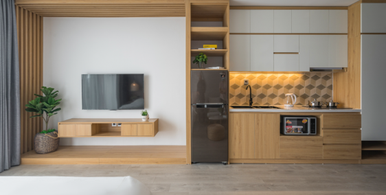 Cho thuê căn hộ 1 phòng ngủ chung cư D'capitale full đồ giá 13tr/1t