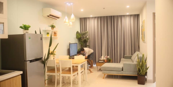 Cho thuê căn hộ chung cư  full đồ Vinhome ocean pank Gia Lâm S:55m2 Gía 6,5/thán