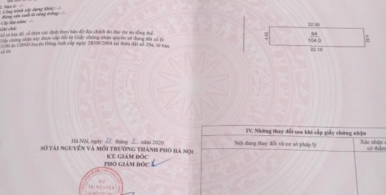 Bán đất vị trí đẹp 100m 2 thôn bầu xã kim chung đông anh hà nội