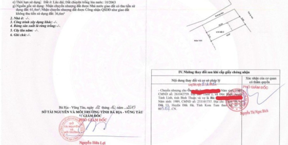 Đất nền thổ cư TTHC Bà Rịa Vũng Tàu – Sổ riêng – Thanh toán 24t – CK khủng 10%