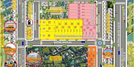 Bán 5 khu Dân Cư Châu Pha Center TP Bà Rịa Vị Trí Đẹp sổ riêng và full thổ cư đư