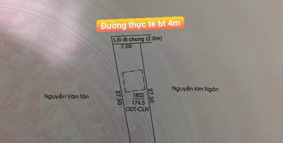 Bán gấp lô đất nhánh đường DX146 Tương Bình Hiệp Thủ Dầu Một Bình Dương. DT 174m