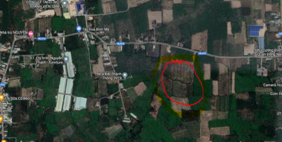 Bán đất ngay khu ấp 2, Vĩnh Tân. cách đường nhựa đúng 100m giá 1tr7 đến 2tr/m