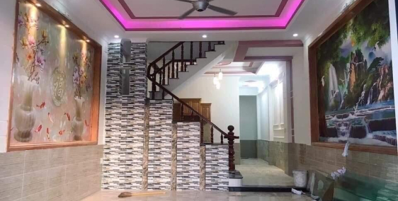 Kẹt Tiền bán GẤP nhà trệt lầu sổ hồng thổ cư 100% Gần Chợ thạnh phú