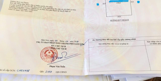 Bán nhanh lô đất đẹp tại Sầm Sơn, ngay cạnh FLC Sầm Sơn.