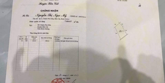 Bán đất Chánh Phú Hòa Bến Cát Bình Dương.Dt 27.761m2. Giá 1,4 tr/m2. Đường 5 mét