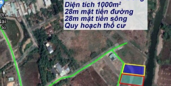 Chính chủ bán lô đất mặt sông đường ô tô xã Phú Đông