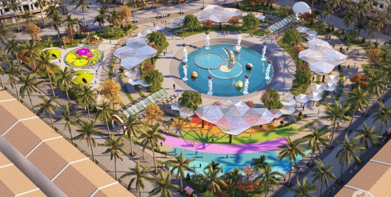 Nhà 3 tầng hoàn thiện bên ngoài view công viên nghệ thuật 10000m2