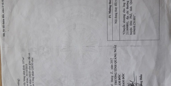 Bán đất mặt tiền phường Phổ Minh, thị xã Đức Phổ