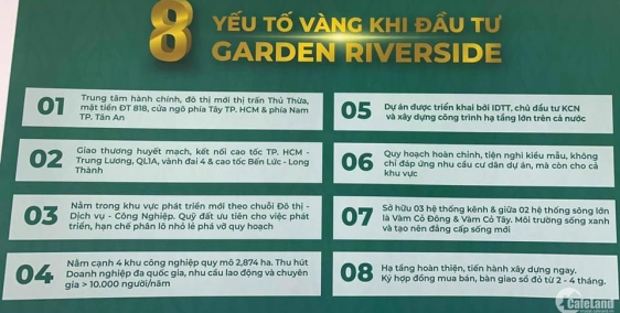 MB 39 nền và 6 lô góc tại KĐT Ven Sông Garden Riverside, Sổ hồng riêng, Giá F0