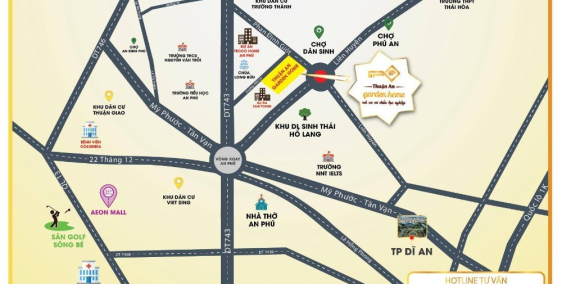 Nhà phố mặt tiền - Thuận An Garden Home