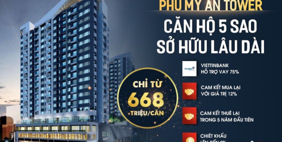 ĐẶT CHỖ CĂN HỘ PHÚ MỸ AN TOWER_NGAY TTTP HUẾ_SỞ HỮU LÂU DÀI CHỈ TỪ 1,2 TỶ