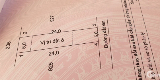 Bán sổ 120m2.Mặt tiền đường Mỹ xuân, Sổ riêng.Liên hệ chính chủ