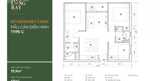 Căn Hộ Biển Wyndham Coast, Sở Hữu Lâu Dài, Full Nội Thất, Ngân Hàng Cho Vay 75%