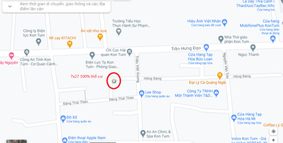 bán đất mặt tiền trung tâm tp kon tum, tỉnh kon tum