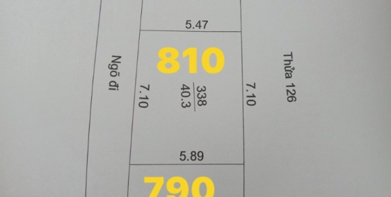 Bán đất ngõ 371 Nguyễn Lương Bằng, Hải Dương 40.1m2, 790 triệu, ngõ to